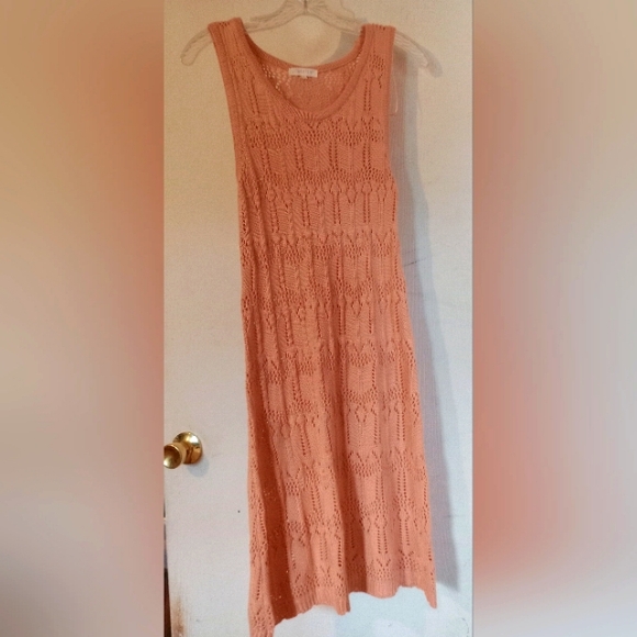 ULTRA FLIRT Sz.‎ XL Knit Sweater Dress Sleeveless  Peach - Picture 1 of 14